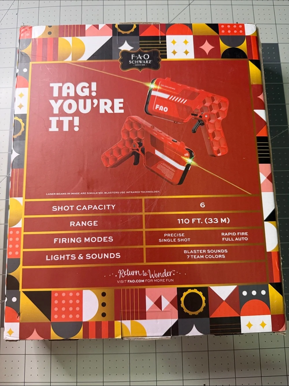 FAO Schwarz Red Laser Tag Action Pack - 2-Player Set